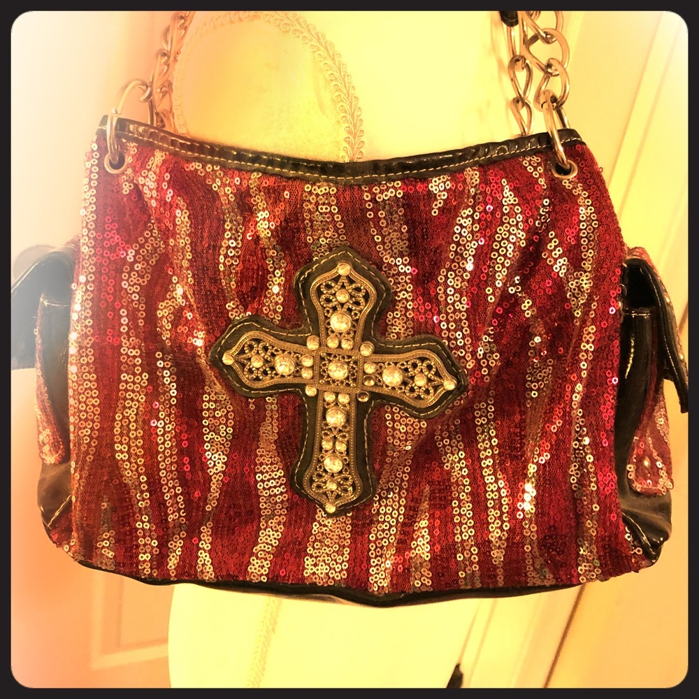 Pink glitter purse